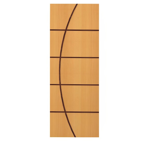 Folha de Porta Madeira de Giro ou Correr Direito|Esquerdo Marrom 210x92cm Sarrafeada Lisa Pinhal Portas